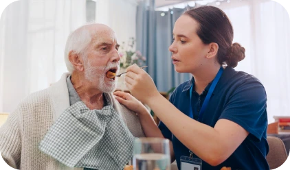 Healthcare professional smiling