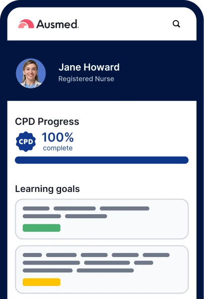 Ausmed Portfolio on device