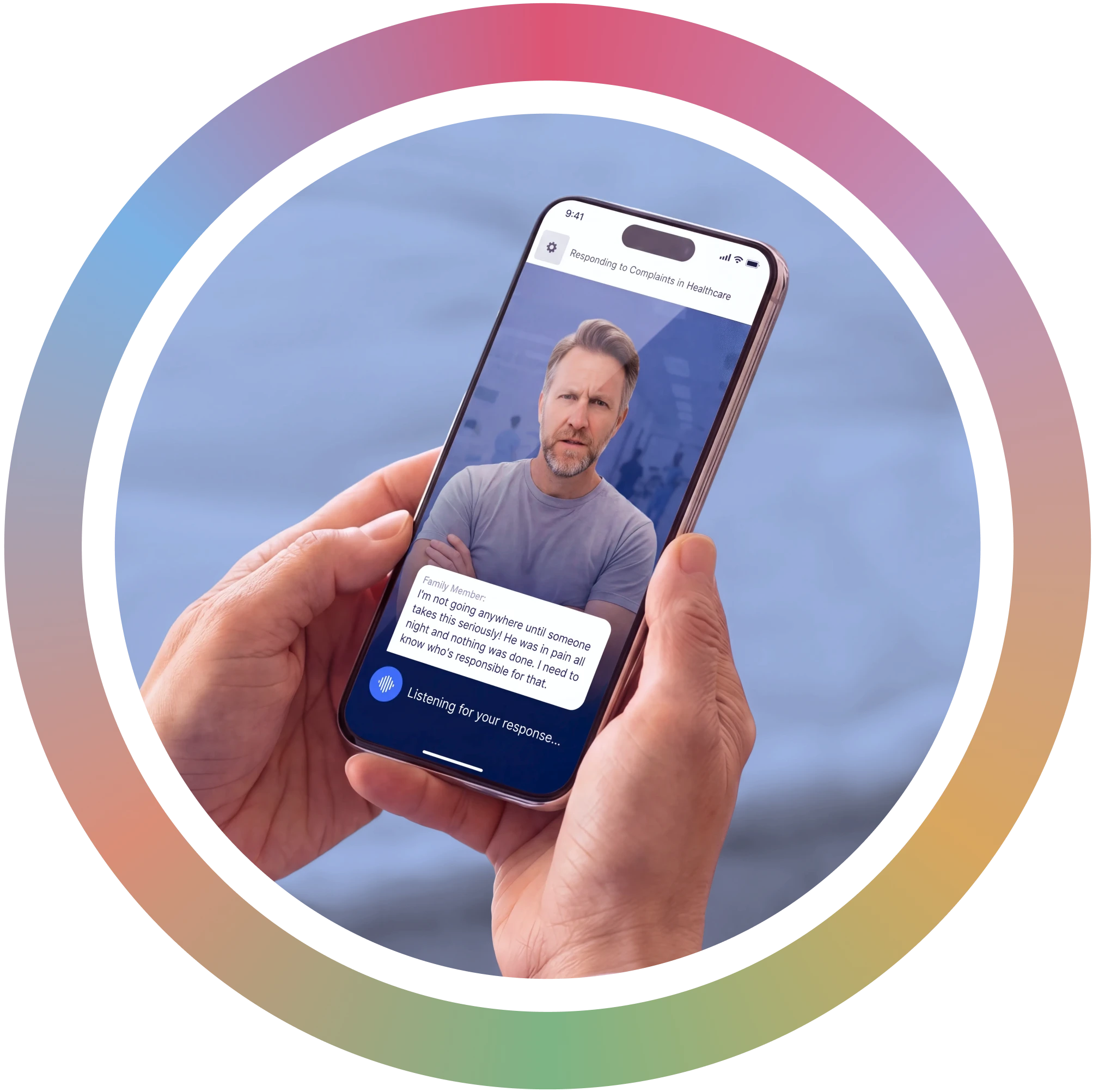 AI Simulation in voice mode on a phone