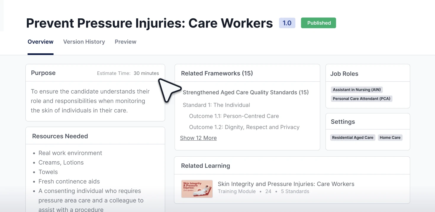 Competency templates