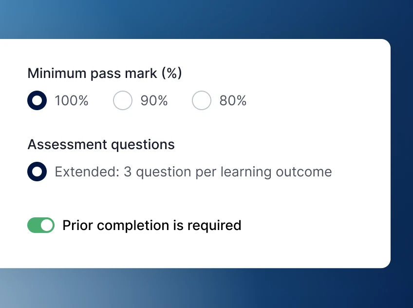 Knowledge Verification configuration settings