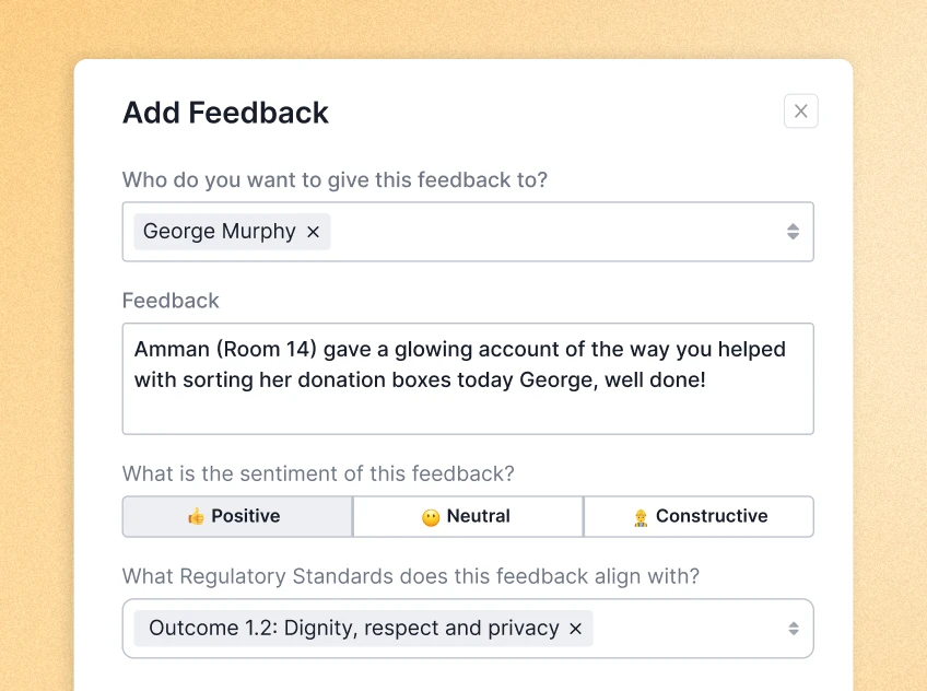 Feedback and recognition